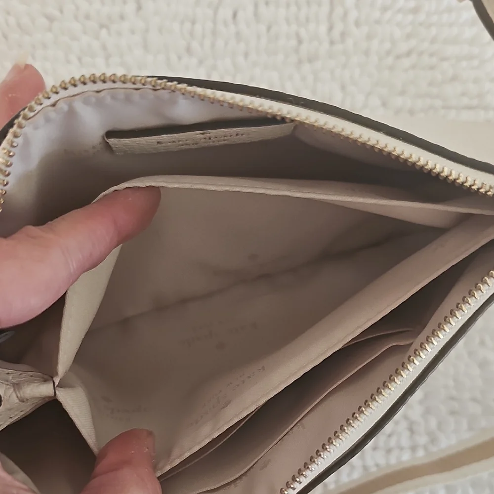 kate spade Cream Pebbled Leather Crossbody with Logo Strap - Picture 4 of 12